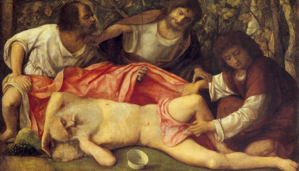 «L&#039;ivresse de Noé» de Bellini, peinte aux alentours de 1515 / Wikipédia