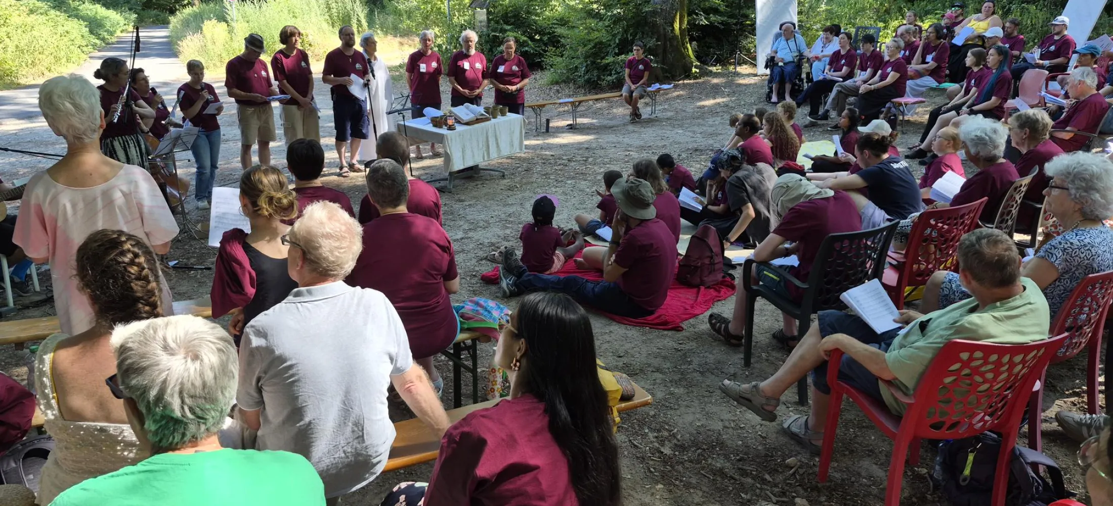 La célébration des 80 ans du Camp biblique œcuménique de Vaumarcus, le jeudi 9 juillet. © MW