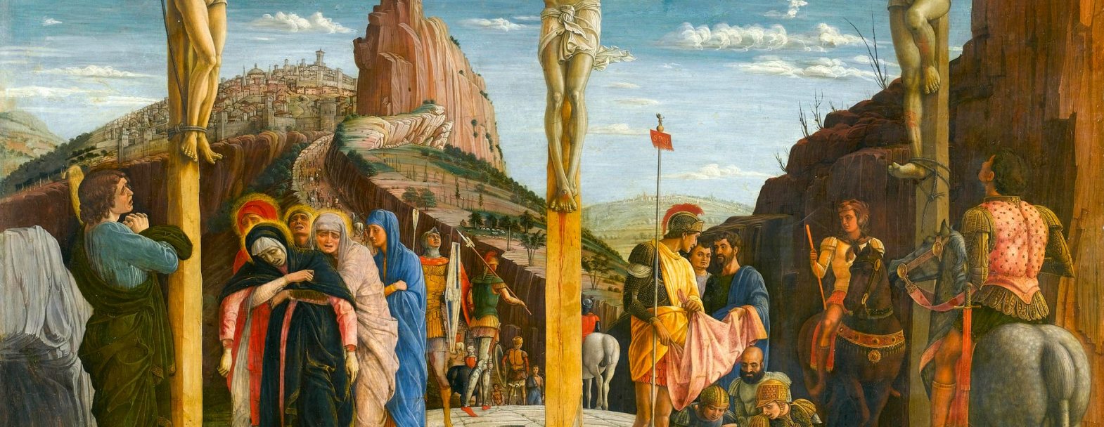 Le Calvaire, Extrait d'une partie centrale du retable de San Zeno à Vérone, peint par Andrea Mantegna en 1459 © leemage - Gettyimages / Josse