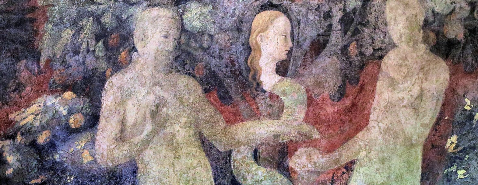 Le Pêché originel, peint par Paolo Uccello (1397-1475), Le Cloître Vert à Florence, Santa Maria Novella. Le mythe de la chute est relaté dans le Livre de la Genèse. Il symbolise l&#039;origine du mal et les souffrances. Le stress et l&#039;angoisse en sont des formes psychiques caractéristiques de notre temps. / © Flickr CC BY-NC-SA 2.0 / Jean-Louis Mazières