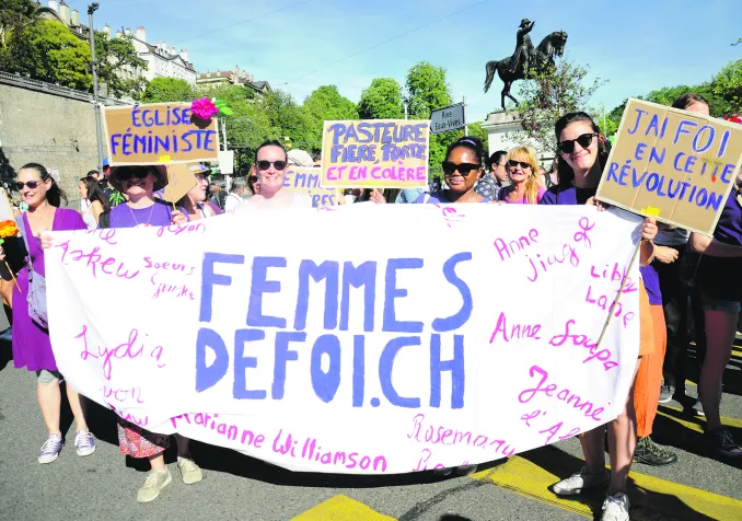 © Anne Buloz – EPG boisUne action menée durant la grève féministe de 2022 à Genève.