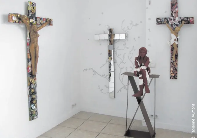 Le triptyque Ainsi soit-il (2012) invitait les spectateurs à un changement d'attitude © Fabienne Aumont