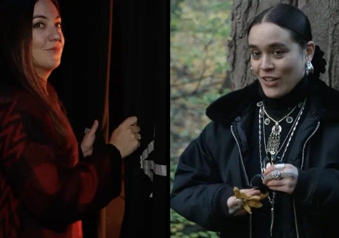 La chanteuse lyrique Marina Viotti et l'auteure, compositrice et interprète Amina Cadelli, alias Flèche Love ©RTSreligion