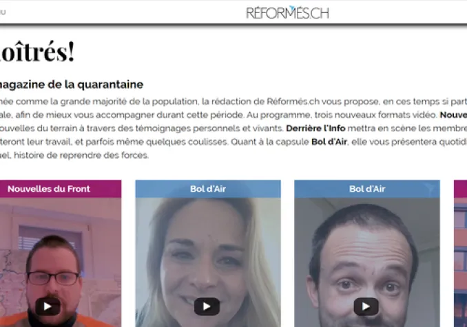 Cloîtrés! Le magazine de la quarantaine ©réformés.ch