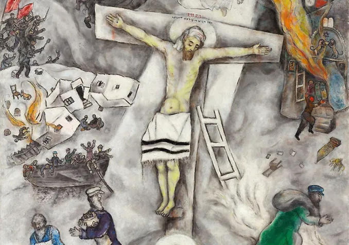La Crucifixion blanche, Marc Chagall, 1938 ©2018 Artists Rights Society (ARS), New York ADAGP, Paris/Domaine public
