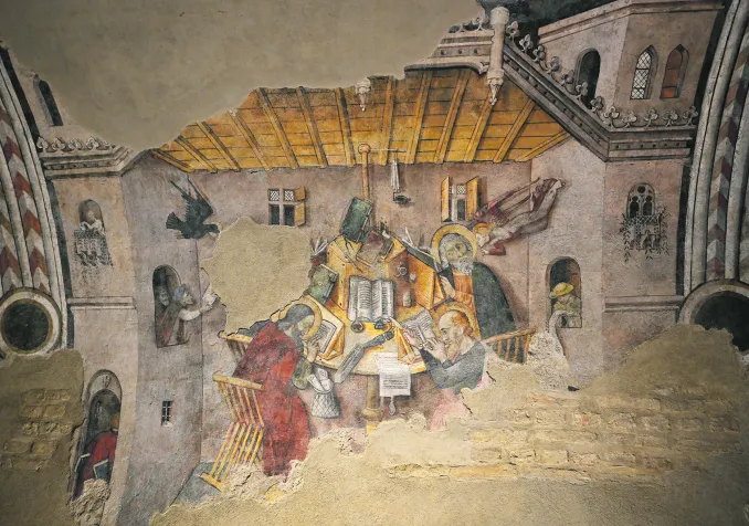 Fresque dans le temple de Saint-Gervais © Alain Grosclaude