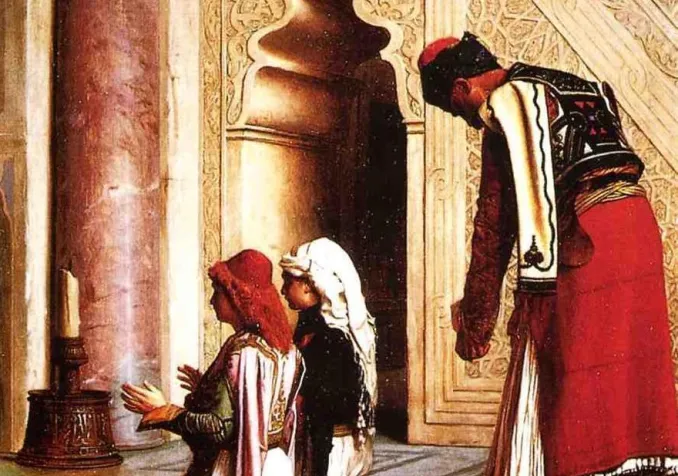 Jeunes Grecs à la mosquée. Huile sur toile. © Jean Léon Gérôme