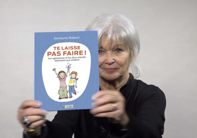 Jocelyne Robert présente sont livre «Te laisse pas faire» (photomontage pour corriger le livre flou) Capture d'écran