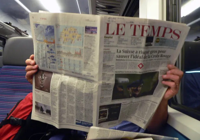 Lire des journaux d’ampleur romande participe à une identité commune. CC(by-sa) Rama/Wikimédias