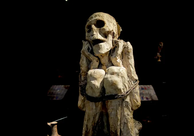 Momie Chachapoya au Musée de l'homme, Paris. DR