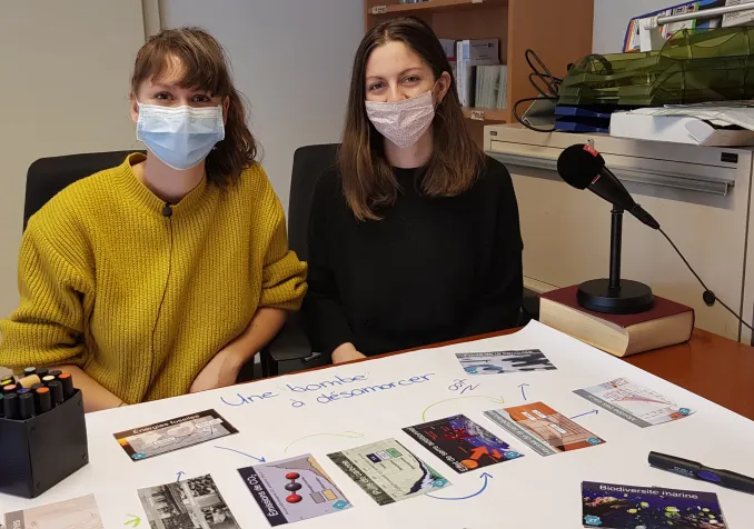 Natacha Forte, Co-responsable communication, et Elodie Sierro, Responsable interventions et animations de la Campagne œcuménique 2021 © Davide Pesenti / RTSreligion
