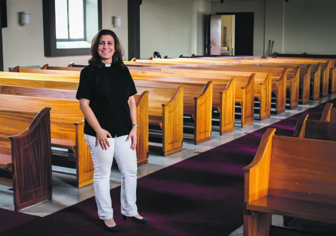 Rima Nasrallah, pasteure au centre de Beyrouth. © Sophie Woeldgen