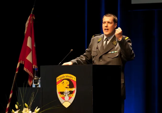 Le capitaine aumônier Vincent Guyaz en chemin | auf dem Weg / DR