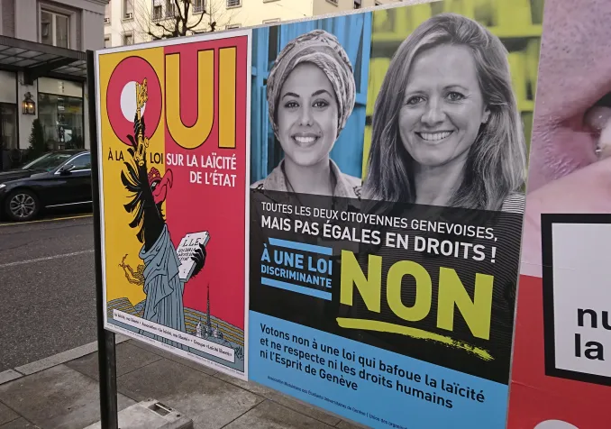 Les affiches de la campagne pour la votation du 10 février 2019 JoB/Pin.fo