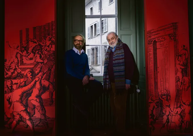 Simon de Tovar et Alain Batifoullier, scénographes du nouveau MIR. © Lundi 13/Nicolas Righetti