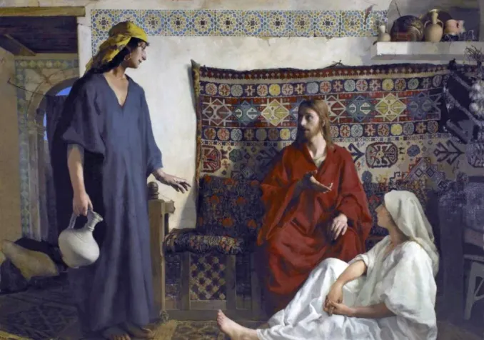 Jésus chez Marthe et Marie - Paul Alexandre Alfred Leroy, 1882 Jésus chez Marthe et Marie - Paul Alexandre Alfred Leroy, 1882