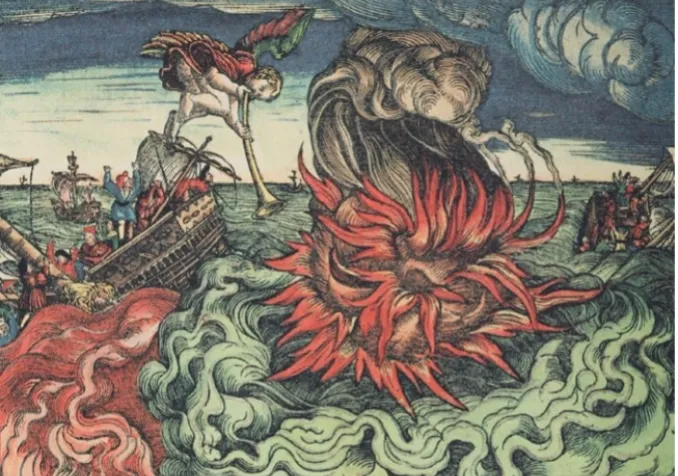 Lucas Cranach, illustration de l’Apocalypse, 8, 8-9, 1534