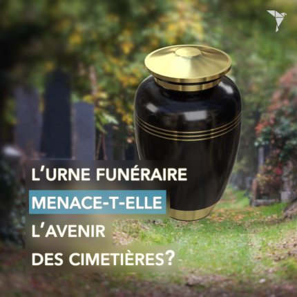 Vignette avec cimetière et urne funéraire