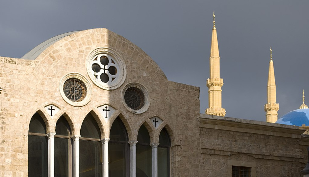 L&#039;église grecque-orthodoxe Saint-George et la mosquée Mohammad Al-Amin à Beyrouth, au Liban / ©Vladanr, CC BY-SA 3.0 Wikimedia Commons
