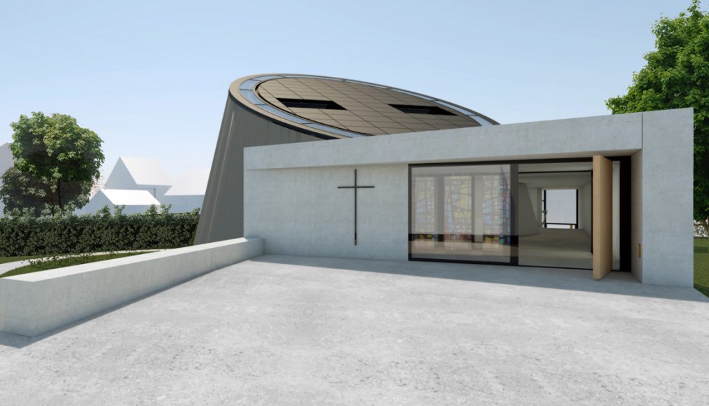 Image 3D de la future église catholique de Gland / ©Coretra SA