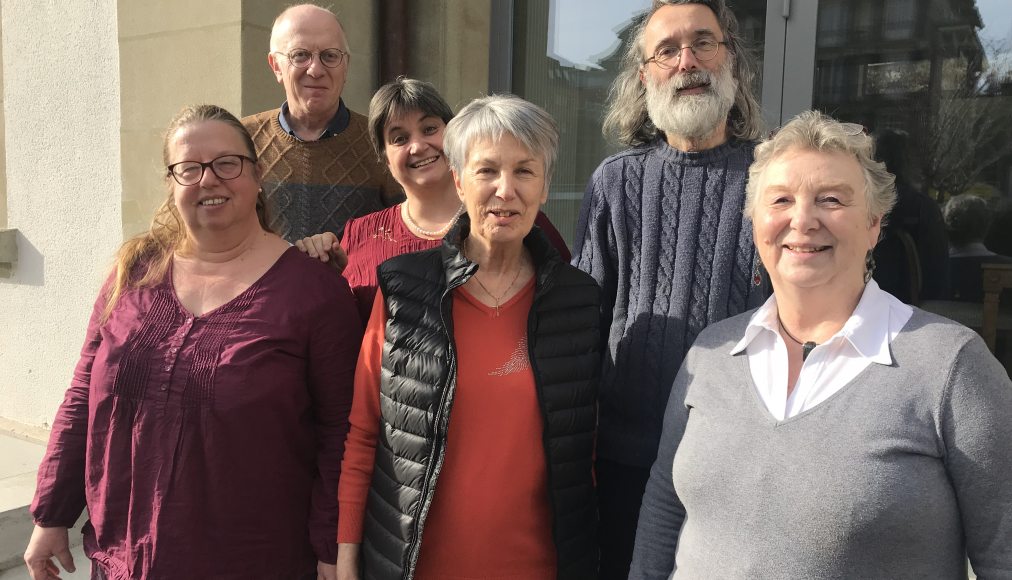 Le conseil du Service Santé et Solidarité de l&#039;EERV. De g. à d. et de haut en bas: Dominique Troilo, Anne-Sylvie Martin, Alain Félix, Liliane Rudaz, Catherine Depierraz, Françoise Subilia. / © DR / CA