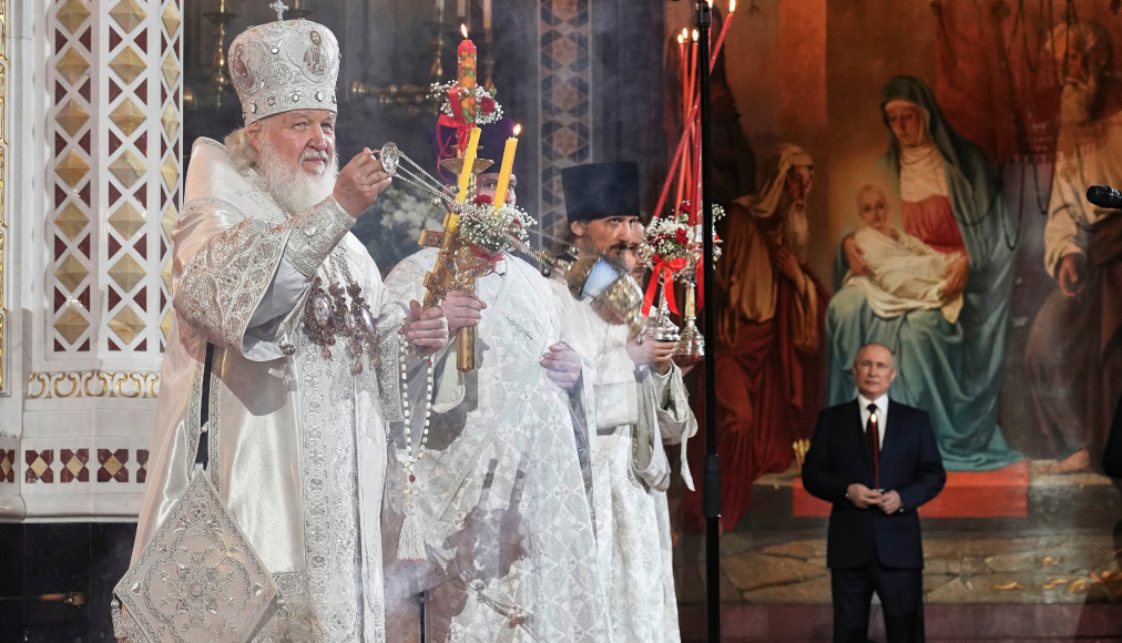Le patriarche Kirill et Vladimir Poutine, le 24 mars 2022. / RNS