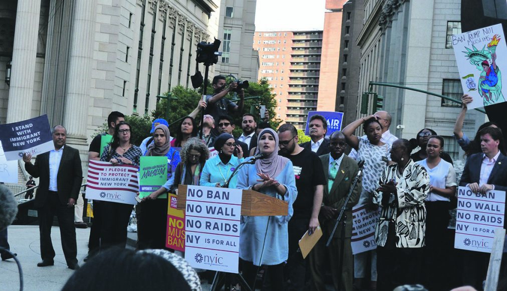 Manifestation à Brooklyn contre le Muslim Ban. / © DR