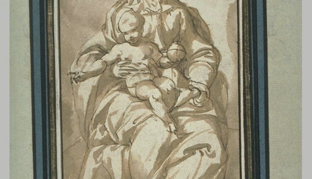 Vierge à l'enfant tenant un globe du Monde (extrait) Vierge à l'enfant tenant un globe du Monde (extrait) / Anonyme, 16e siècle, collection du Louvre (extrait)