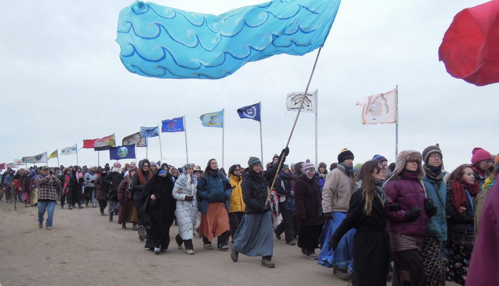 Photo d'une marche de solidarité avec les populations indigènes au Canada prise par une membre de Christian Peacemaker Teams