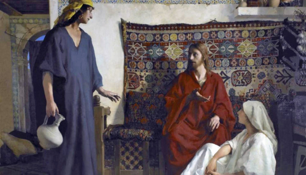 Jésus chez Marthe et Marie - Paul Alexandre Alfred Leroy, 1882 / Jésus chez Marthe et Marie - Paul Alexandre Alfred Leroy, 1882