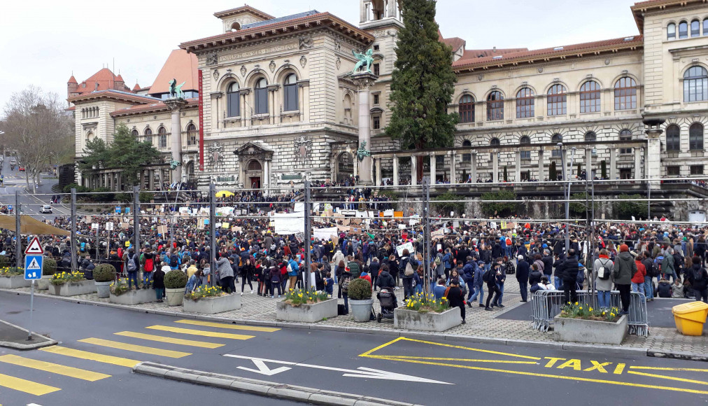 Manifestation pour le climat à Lausanne