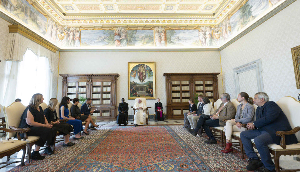 La délégation oecuménique d&#039;aumôniers vaudois s&#039;entretient avec le pape François / © Vatican Media