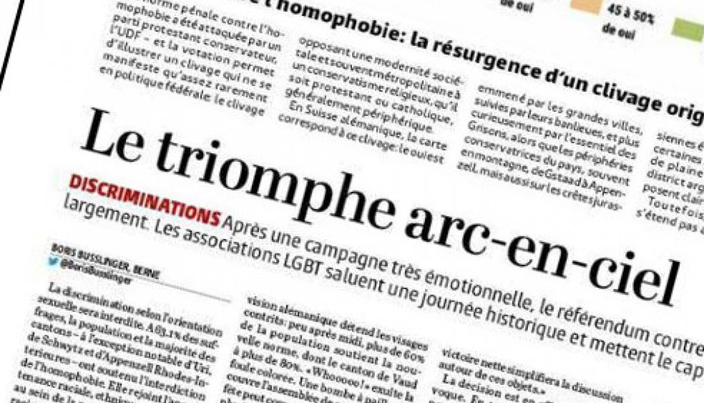Une capture de la page 4 du «Temps» du 10 février. Une capture de la page 4 du «Temps» du 10 février. / © Le Temps
