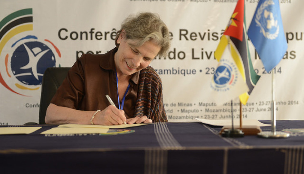 Christine Beerli en 2014, alors vice-présidente du Comité international de la Croix-Rouge. Christine Beerli en 2014, alors vice-présidente du Comité international de la Croix-Rouge. / CC(by nc nd) Anti-Personnel Mine Ban Convention
