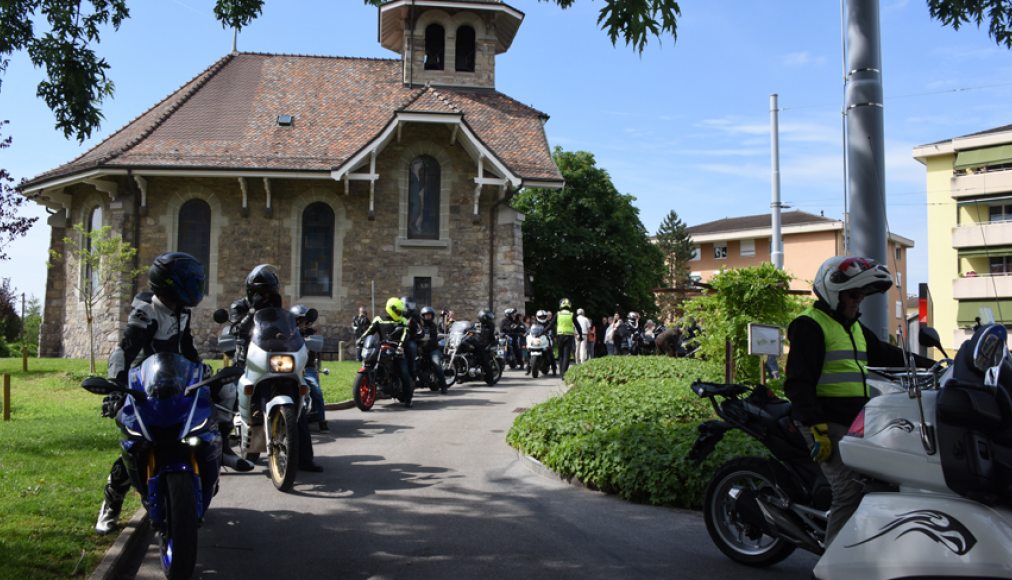 Bénédiction des motards à Chavannes (photo: Gérard Jaton) / Bénédiction des motards à Chavannes (photo: Gérard Jaton)