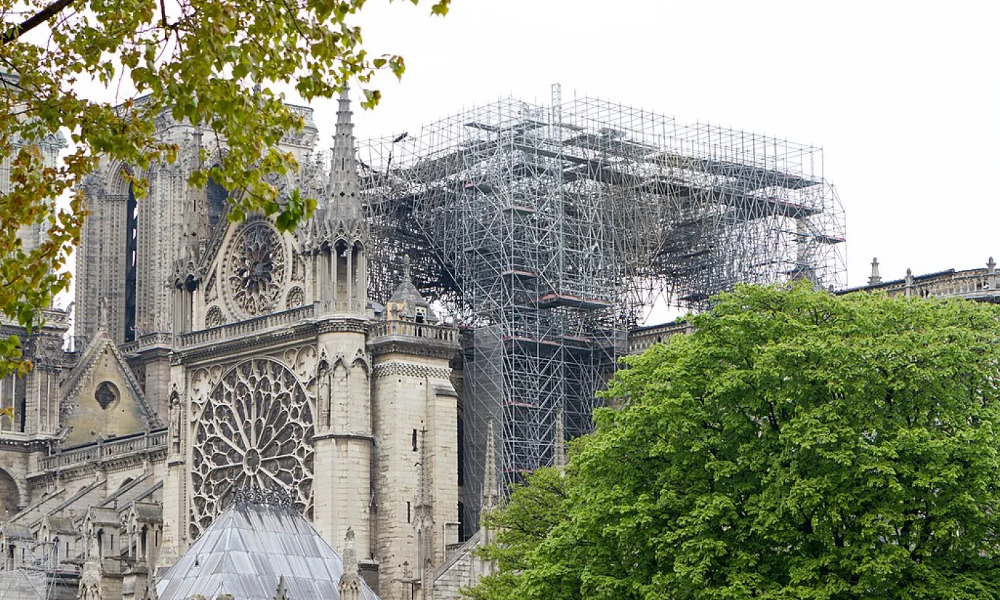 Notre-Dame de Paris après l'incendie ©Wikimedia Commons/Pyb/CC BY-SA 4.0