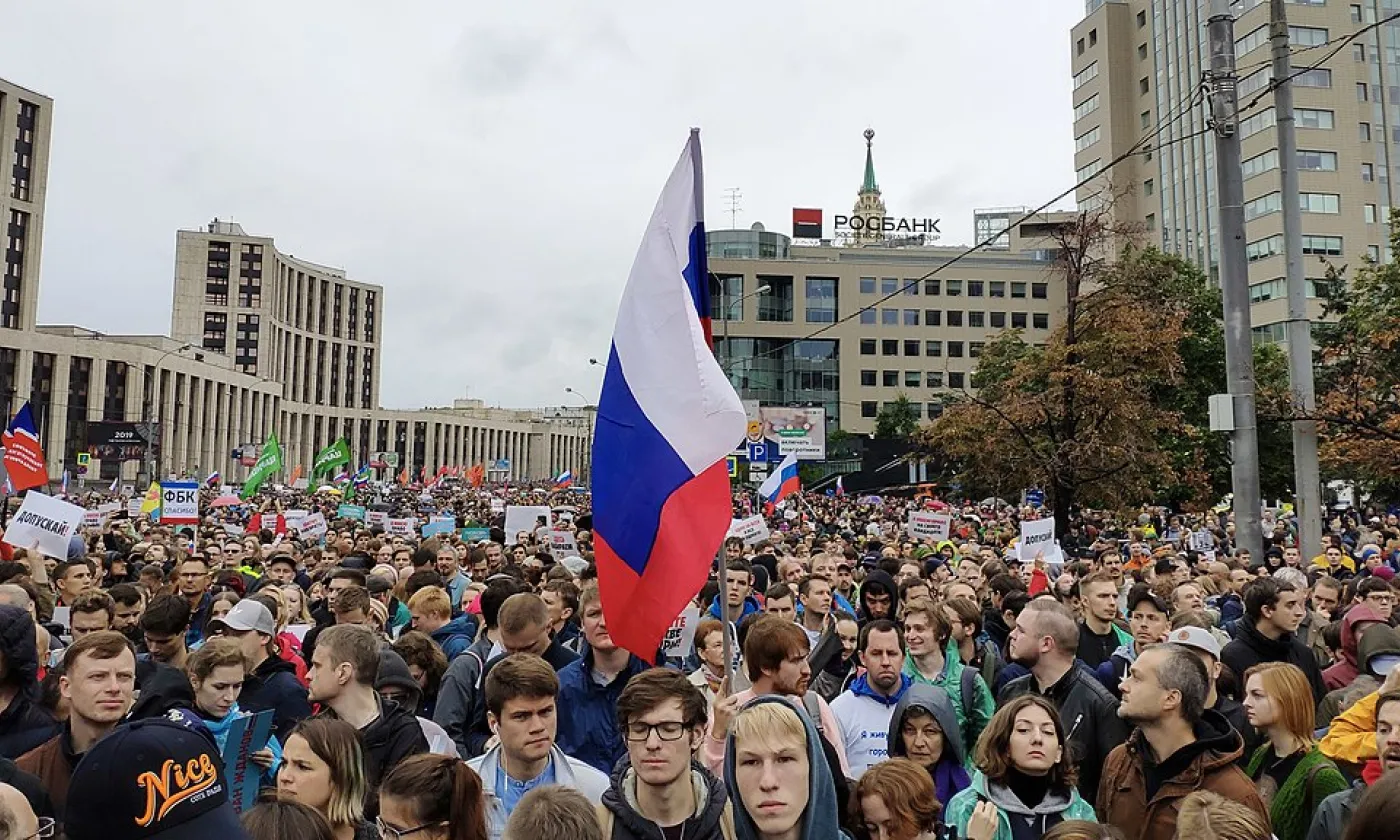 Août 2019, manifestation à Moscou en faveur d'élections libres ©Wikimedia Commons/putnik/CC BY 4.0