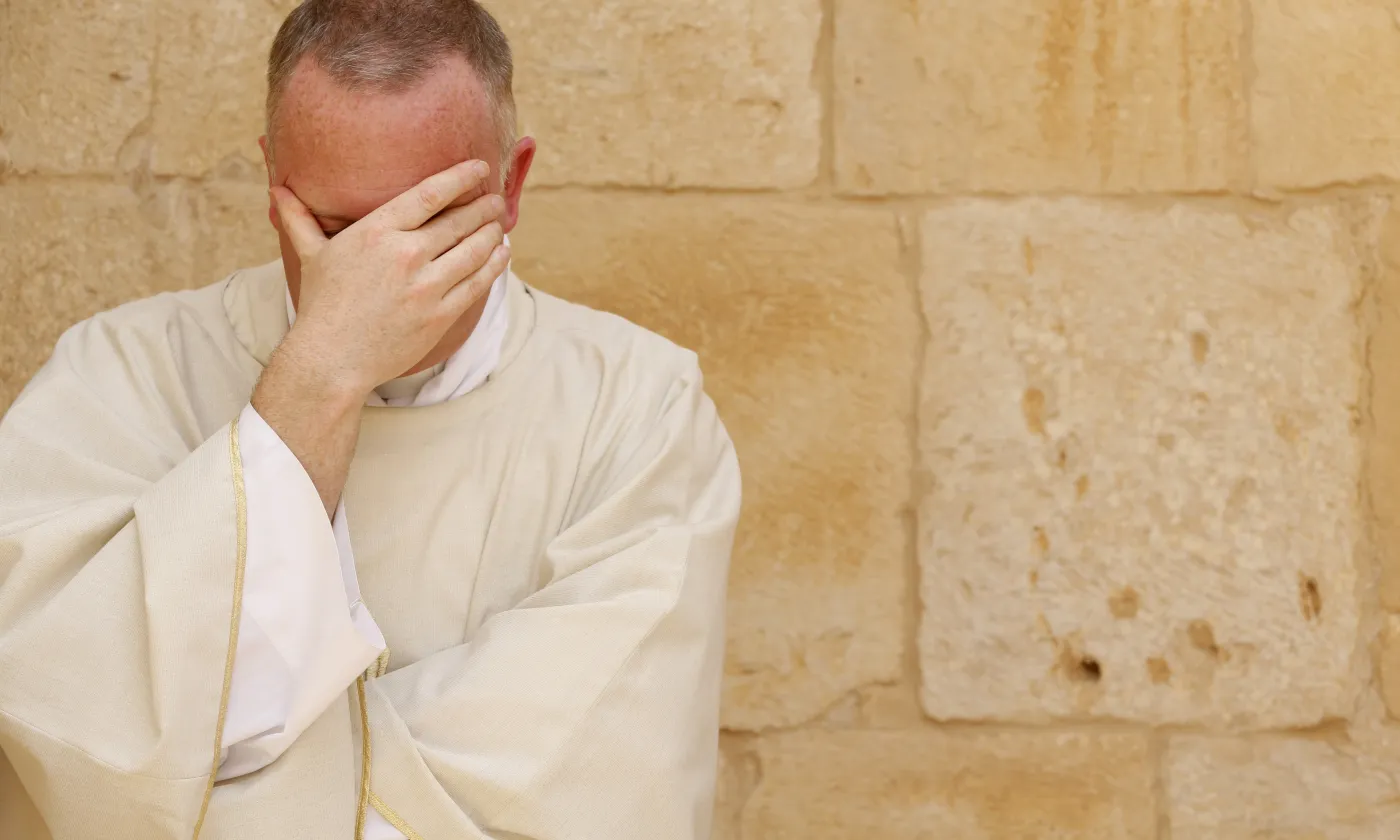 Homme d'Eglise catholique, en Israël. Keystone