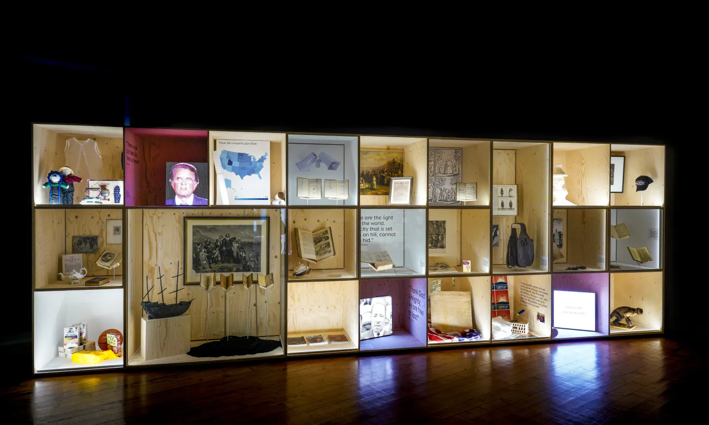 Le protestantisme se raconte aussi en objet dans l'exposition «Calvin en Amérique» au Musée international de la Réforme. © Nicolas Righetti