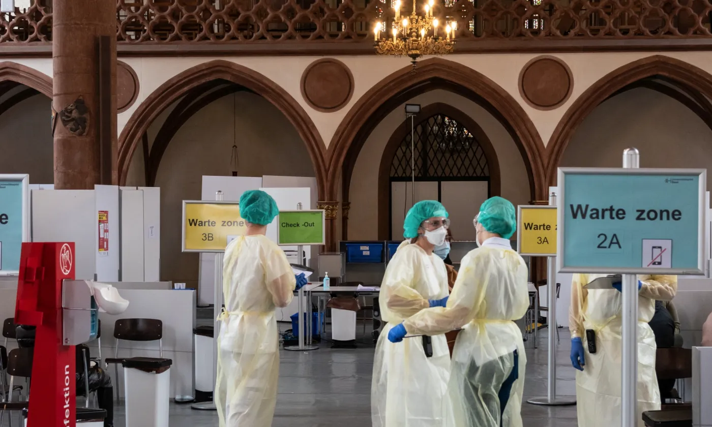 L'église catholique chrétienne de Bâle s'est transformée en salle d'urgence annexe de l'hôpital universitaire cantonal Hôpital universitaire de Bâle