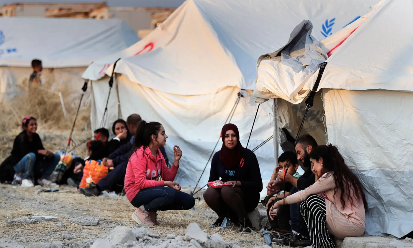 Syriens déplacés dans le camp de réfugiés de Bardarash, au nord de Mossoul (Irak )en octobre 2019. RNS