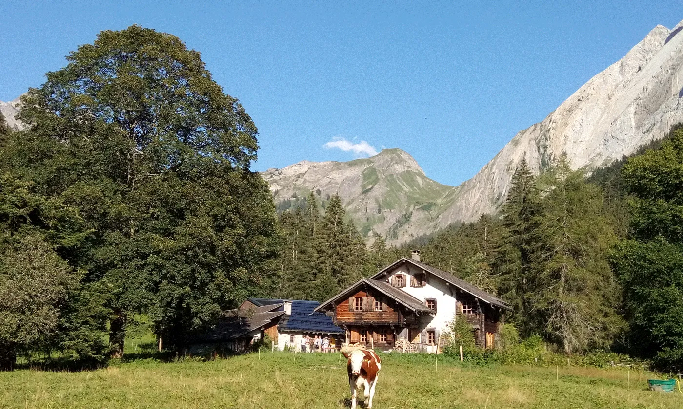 Le chalet de Juste Olivier dans l'alpage de Cergnement ©Michel Kocher