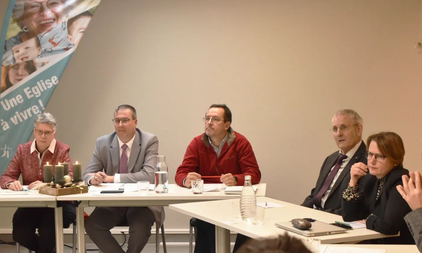 Conférence de presse du Conseil synodal de l'EERV le 16 décembre 2022. Crédit: Gérard Jaton-EERV