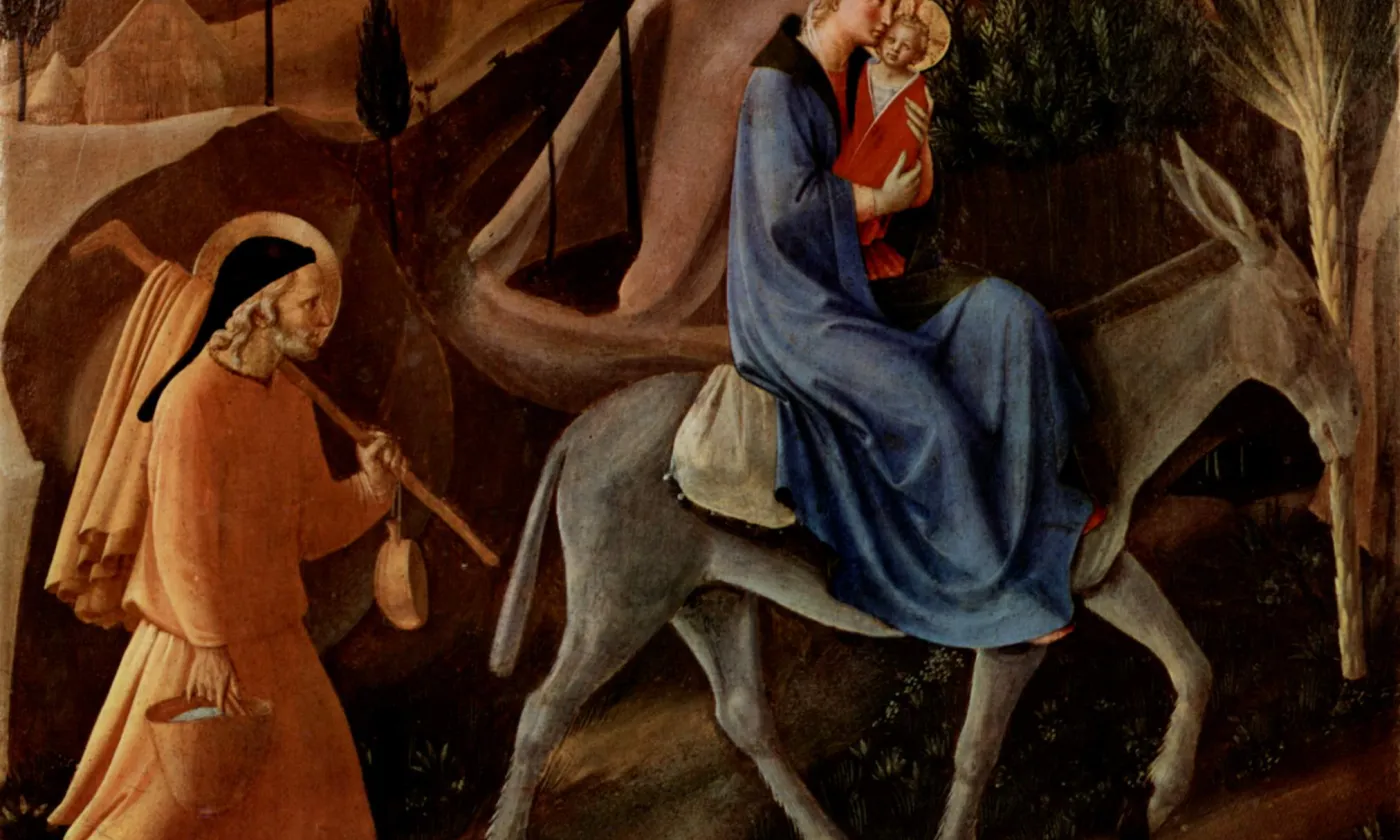 La fuite en Egypte par Fra Angelico © Wikimedia Commons