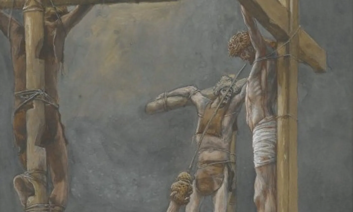 «J’ai soif.» Le vinaigre donné à Jésus, tableau de James Tissot, Brooklyn Museum Wikimedia Commons