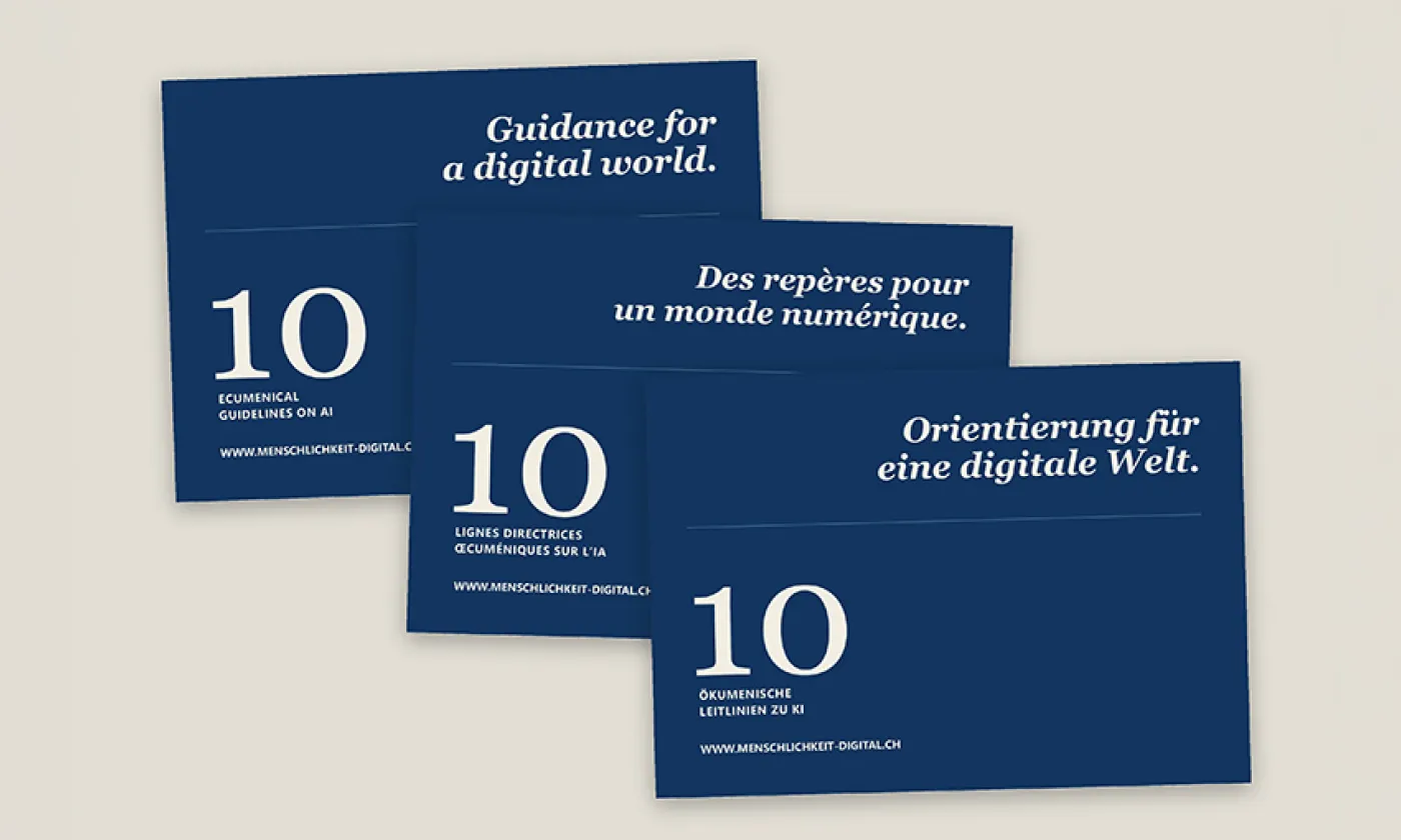 Lignes directrices des Eglises suisses sur l'IA Lignes directrices des Eglises suisses sur l'IA