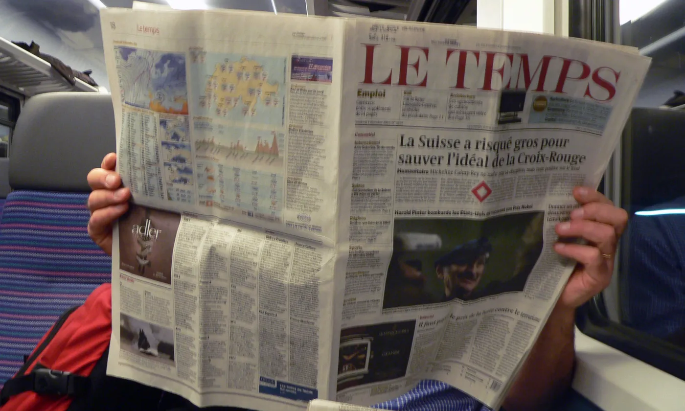 Lire des journaux d’ampleur romande participe à une identité commune. CC(by-sa) Rama/Wikimédias