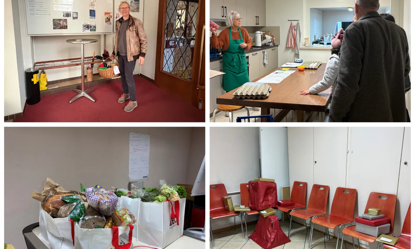 La plupart des sacs d’aliments et des cadeaux ont trouvé preneurs. © Pierre Léderrey