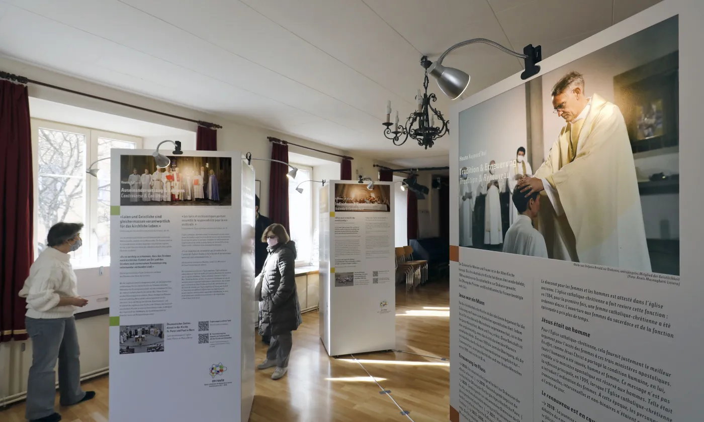 Pour marquer le jubilé des 150 ans de la fondation de l’Eglise catholiquechrétienne suisse, une exposition itinérante fait halte dans plusieurs villes de Suisse. © Pierre Bohrer