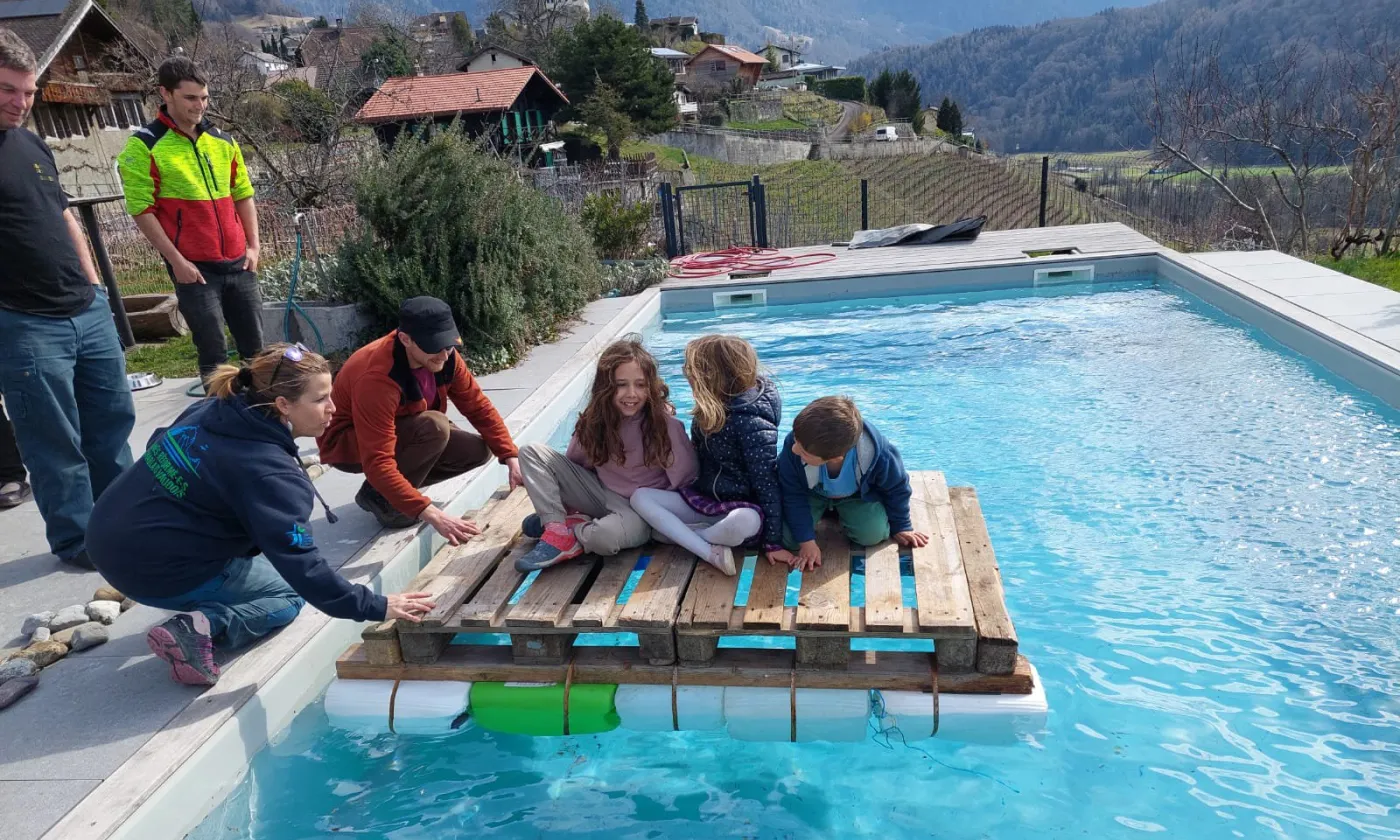 Le premier radeau a été testé avec succès. ©DR